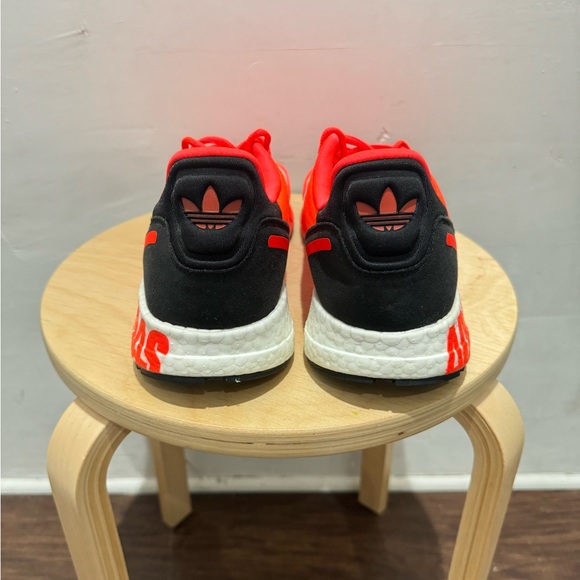 Adidas ZX 1K Boost Bold Logo Graphic - Solar Red Men’s Size 12 - Picture 5 of 8